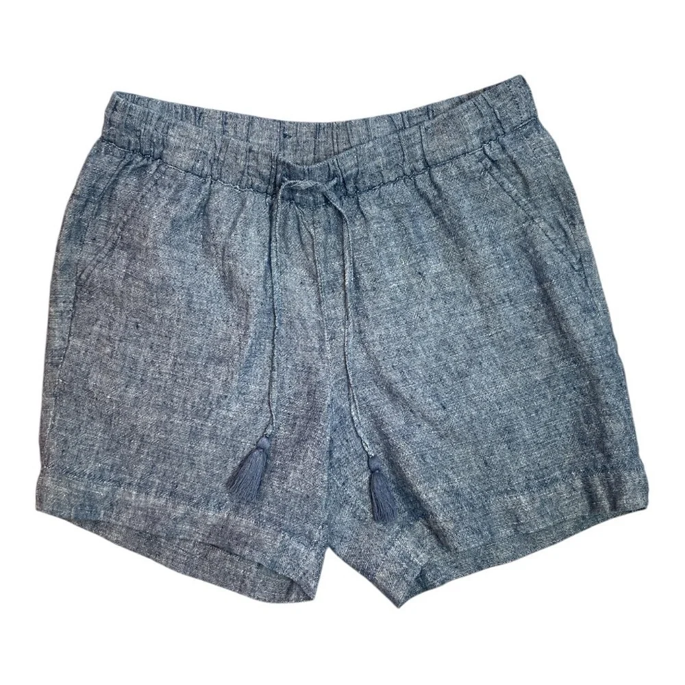 Talbots Drawstring Washed Linen Shorts - Picture 4 of 9